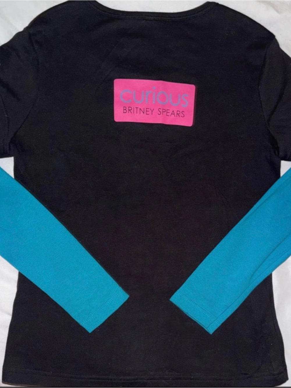 Vintage Britney Spears Curious Women’s Large Long Sleeve Shirt Y2K 2004 NM